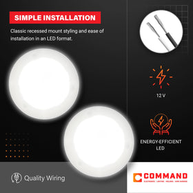 Command Electronics side profile illustrating 0.66" recessed depth, highlights low-profile fit