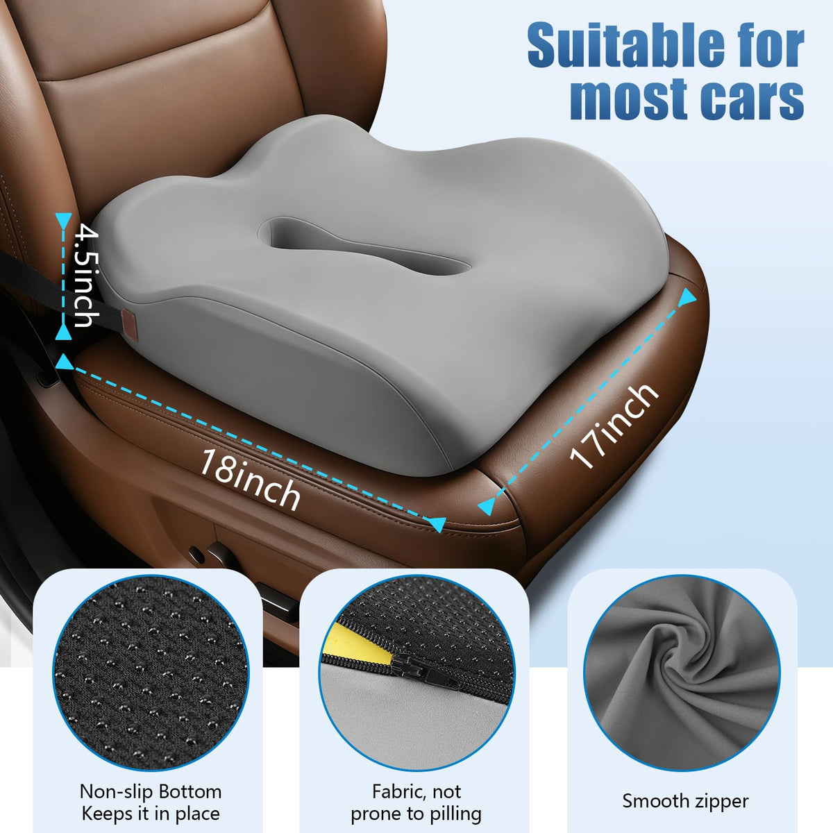 Comphekept anti-slip base preventing movement for safer driving