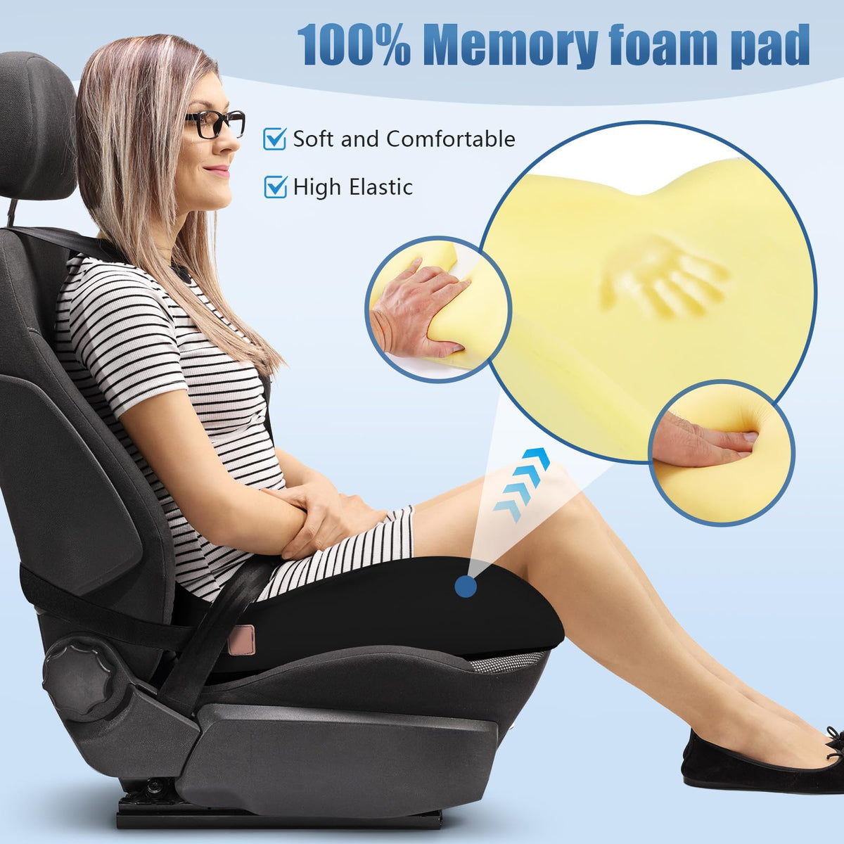 Comphekept on office chair offering lumbar support for desk work