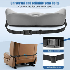 Comphekept cushion fitted on a truck seat offering sustained driving comfort