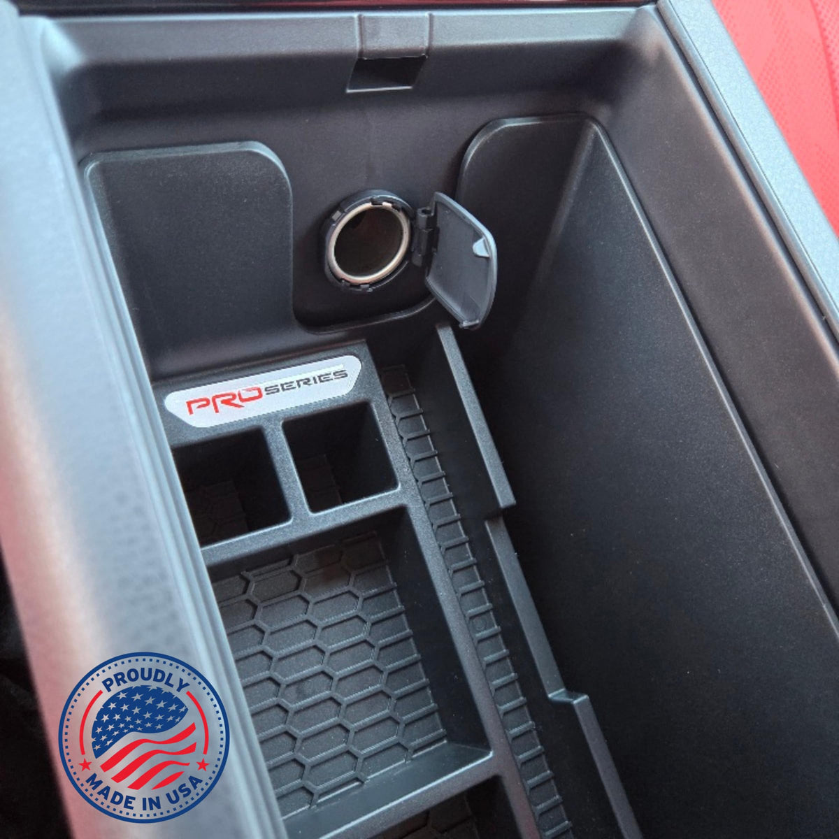 Complete Appearance vertical phone pocket holding large phone while allowing cable access
