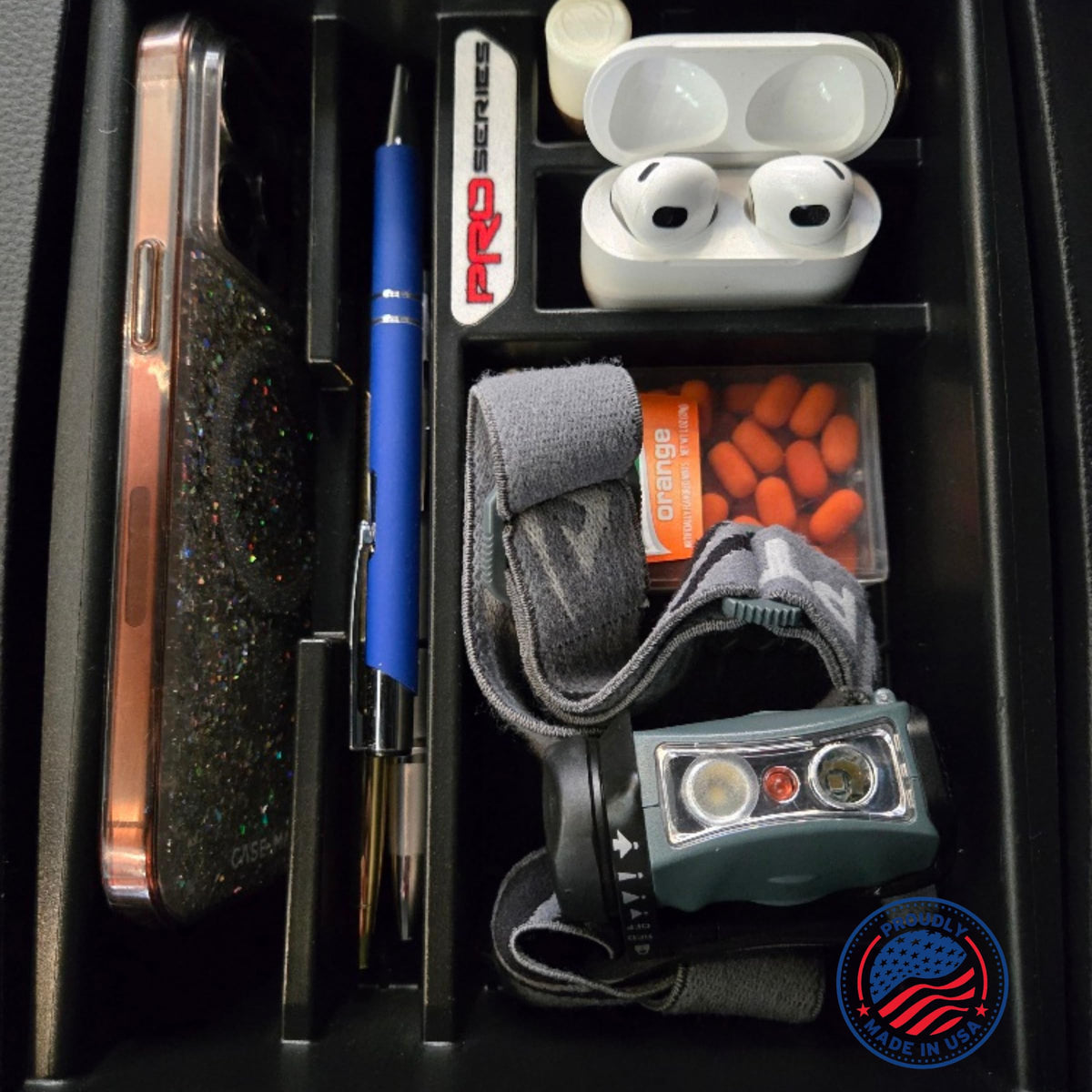 Complete Appearance vertical phone pocket holding large phone for secure storage benefit