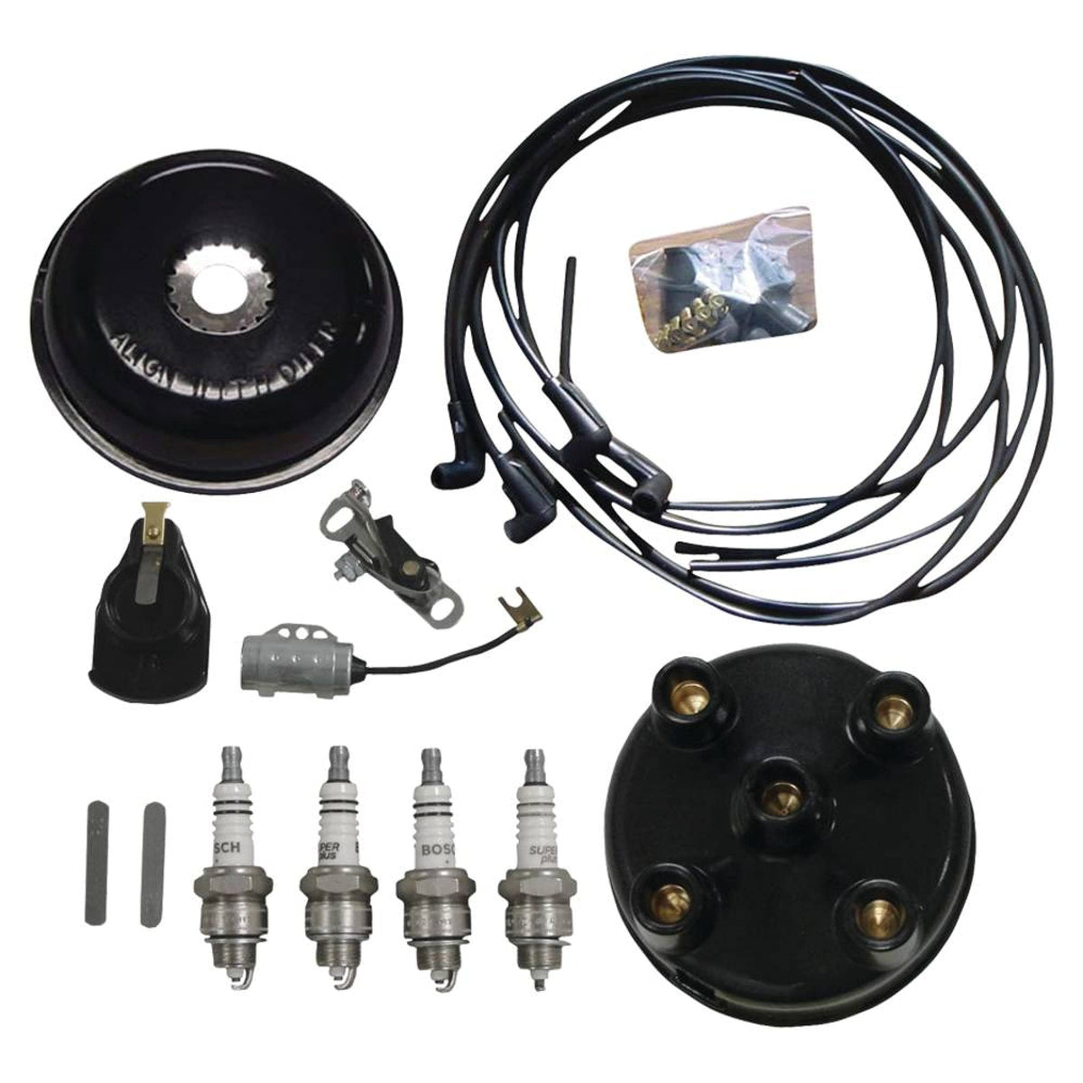 Complete Tractor kit front layout showing all components for straightforward installation