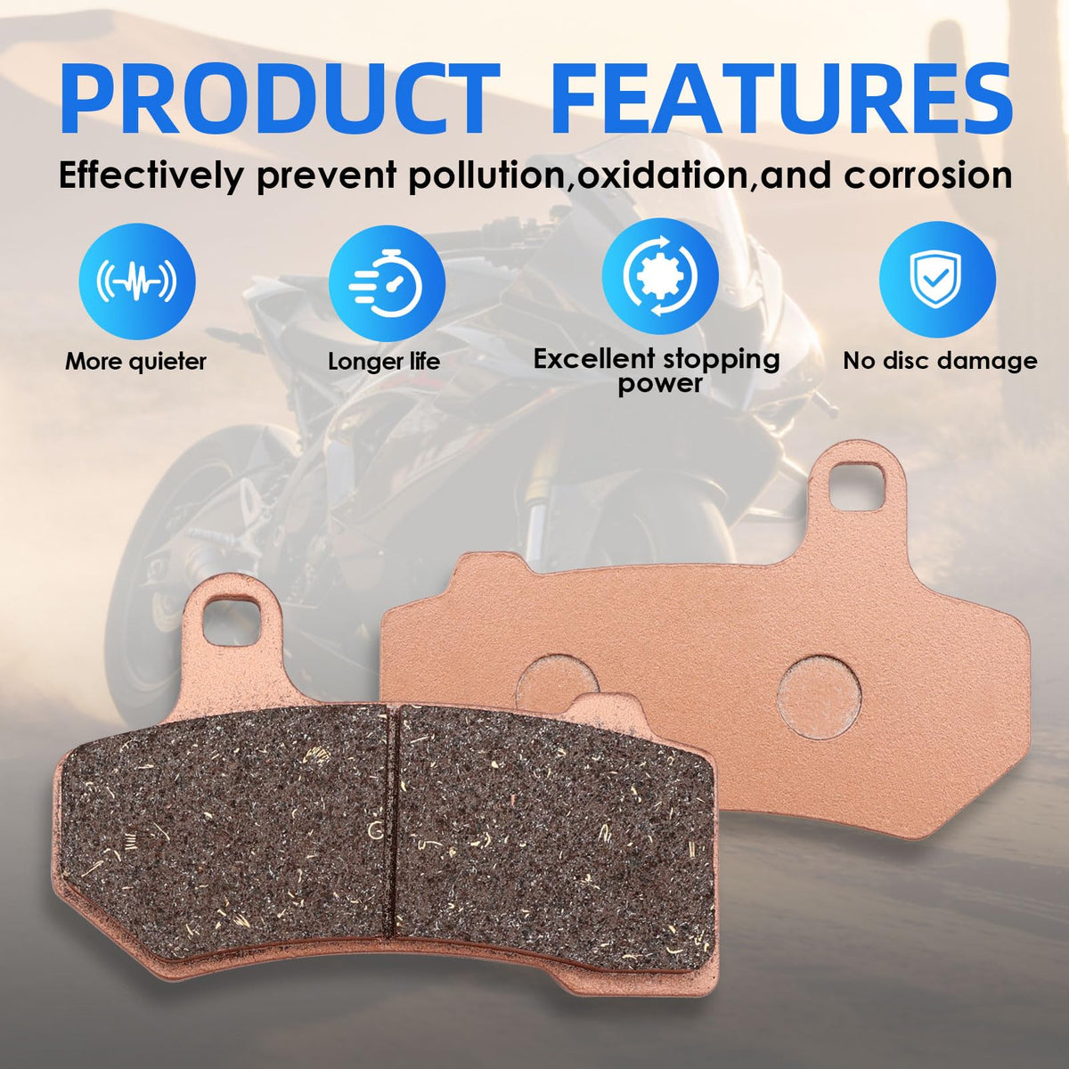 Wheel comparison showing reduced brake dust with ComTrekium pads for cleaner wheels