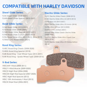ComTrekium pads installed on Road Glide front brake showing improved stopping confidence