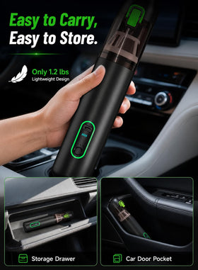 COMVIX blower clearing dashboard vents to dislodge dust without contact
