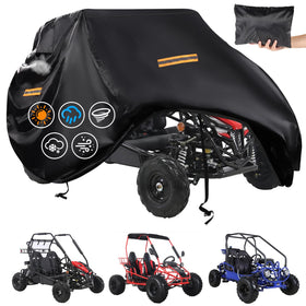 CONFUTURY front view of cover on two-seater kart showing complete protection benefit