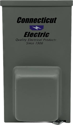 Connecticut Electric panel installed on wall with RV cord to show size and proper placement