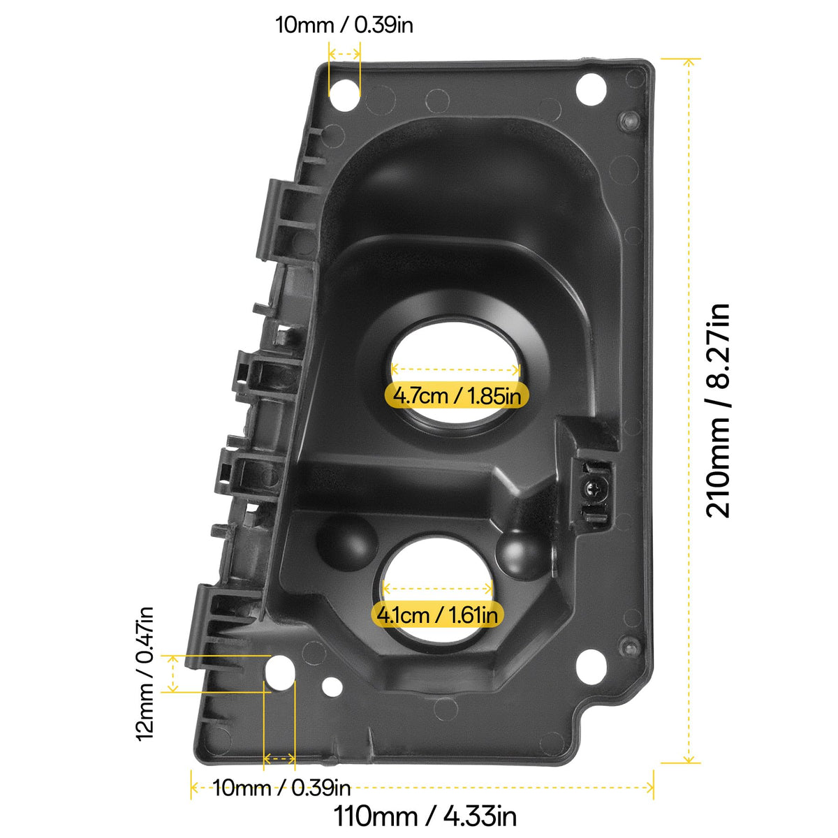 Convitex backside mounting points detailed for secure installation benefit