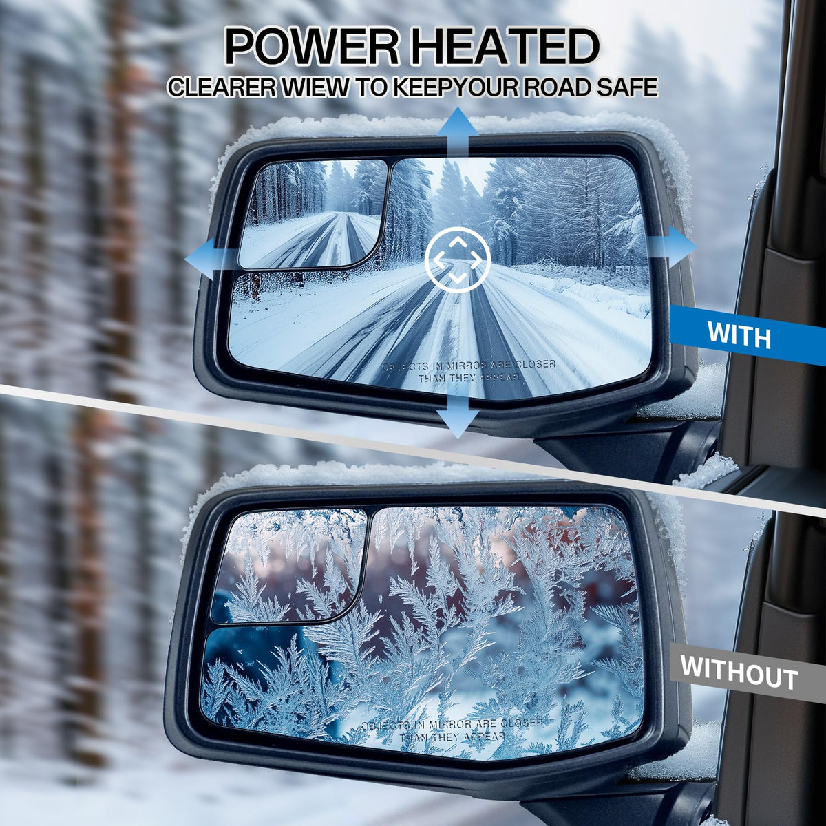 Convitex manual folding action demonstration protecting mirror from damage