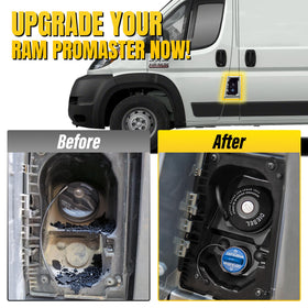 Convitex side profile mounted on Ram ProMaster demonstrating proper alignment