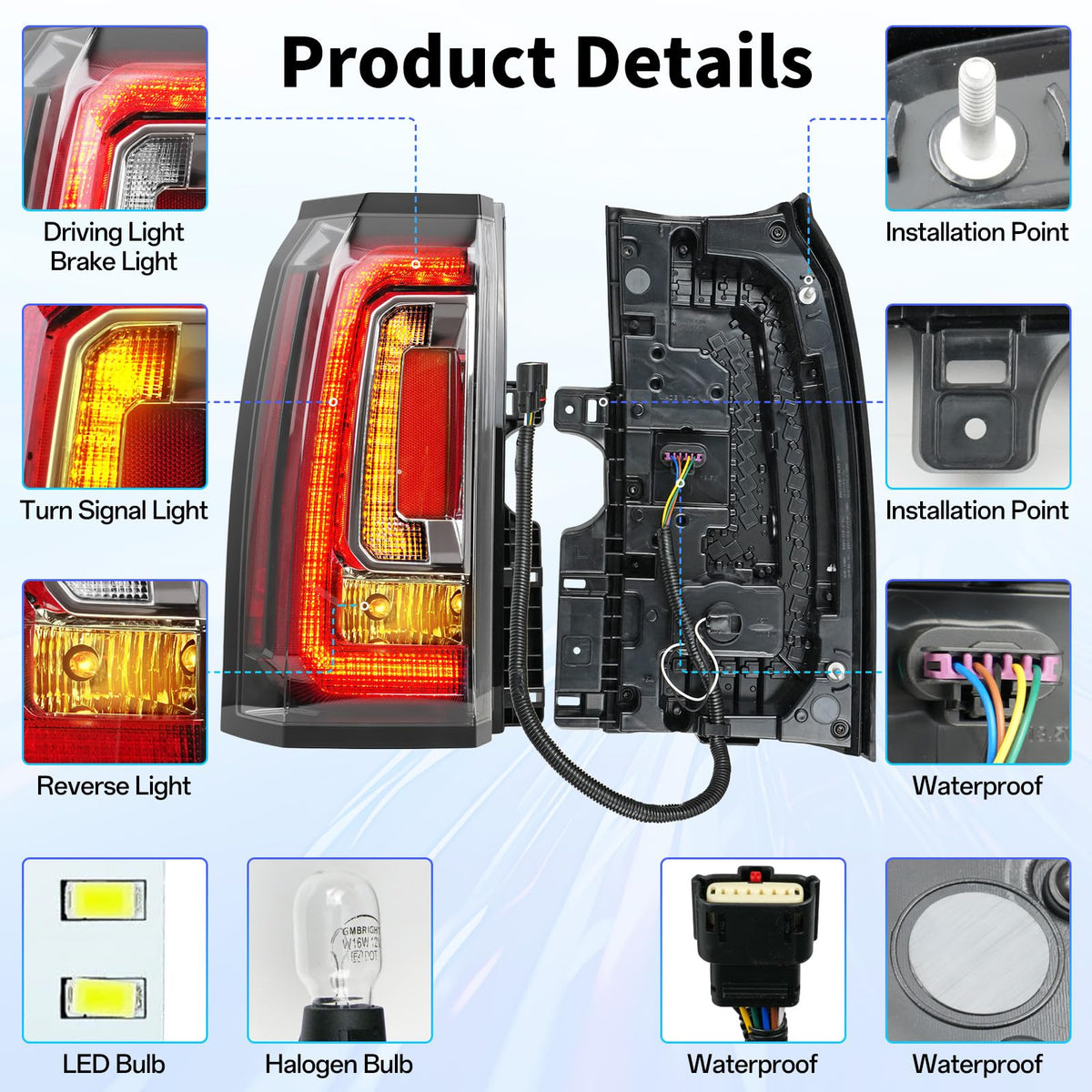 Convitex tail lights installed on GMC Yukon demonstrating bright LED signaling visibility
