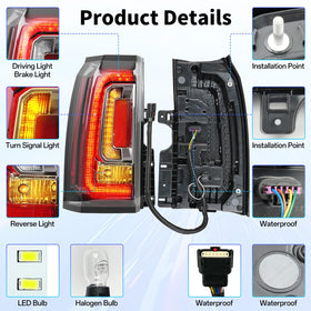 Convitex tail lights installed on GMC Yukon demonstrating bright LED signaling visibility