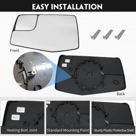 Convitex mirror wiring connector detail showing plug-and-play installation benefit