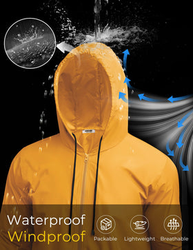 COOFANDY worn during cycling commute illustrating motion-friendly fit and rain defense