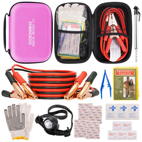 COOGEO pink emergency kit front view showing compact design and portability
