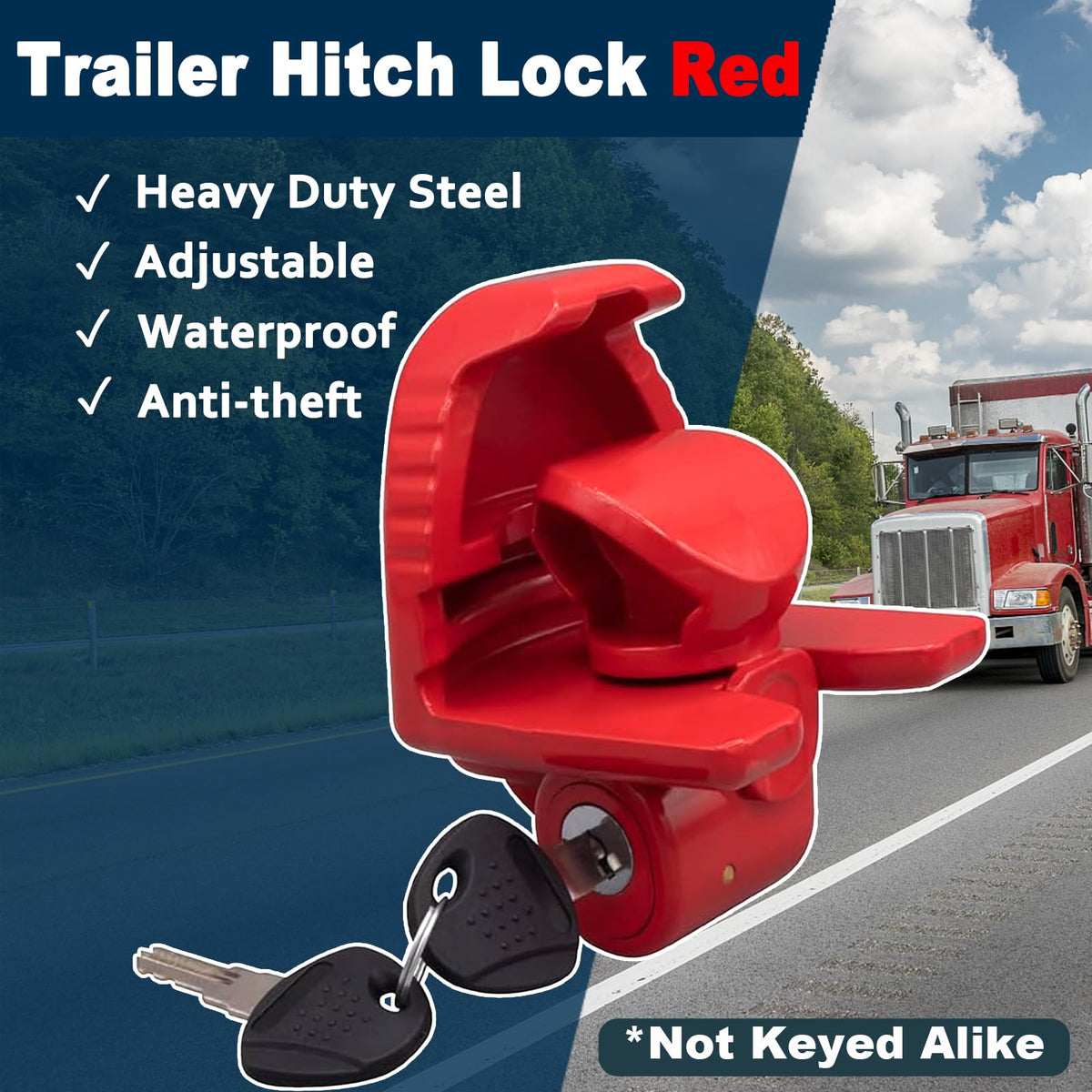 COOHAME lock next to ruler showing adjustable size and fit