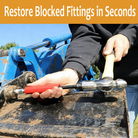 COOHAME being used on a tractor bushing to speed maintenance and reduce downtime