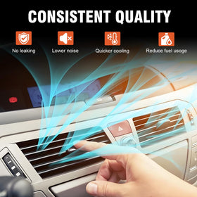 COOLIGO installed in engine bay demonstrating fitment and restored A/C comfort benefit