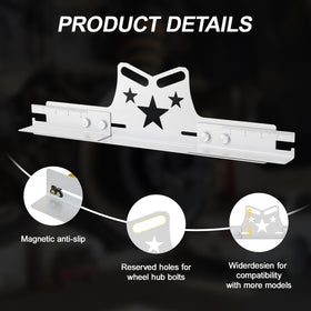 COOLWOLF magnetic measuring tapes attached to plate for fast, stable readings
