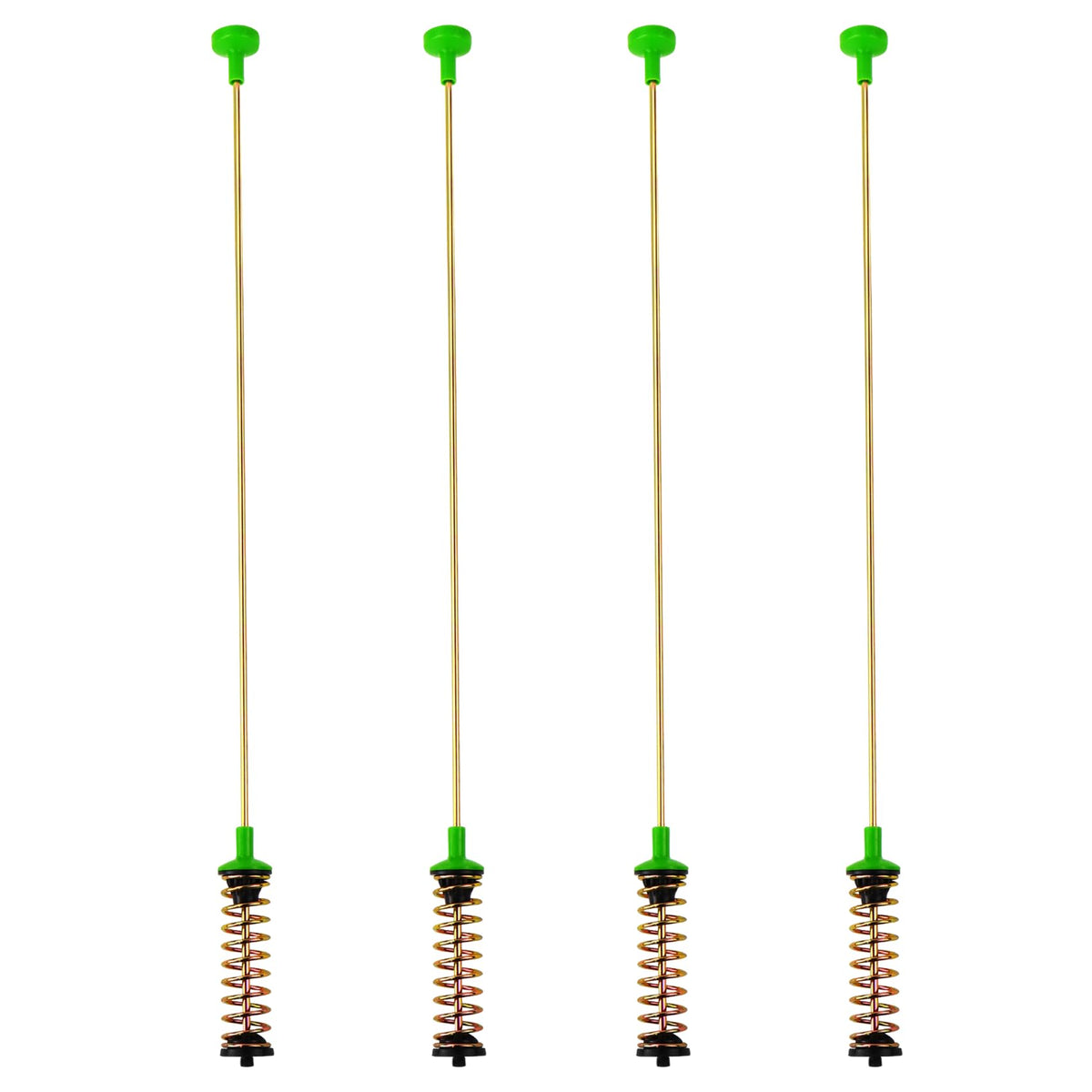 Cooouds front view of suspension rod kit showing four rods and packaging and clear fit