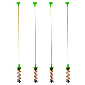 Cooouds front view of suspension rod kit showing four rods and packaging and clear fit