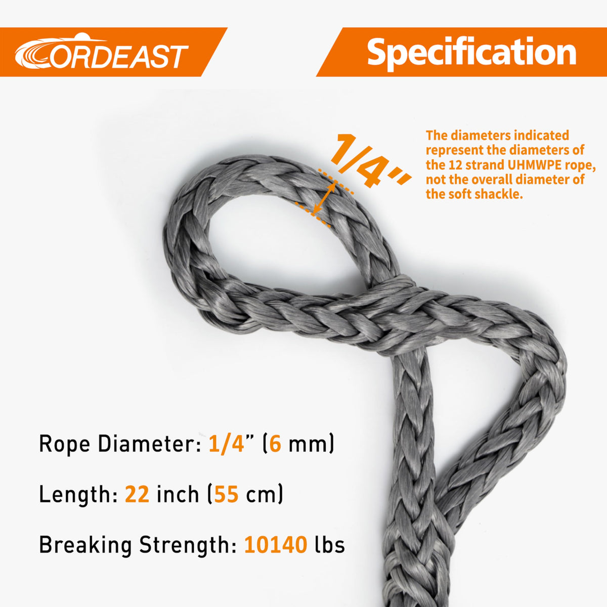 cordeast close-up of diamond knot detail showing secure knot for dependable holding