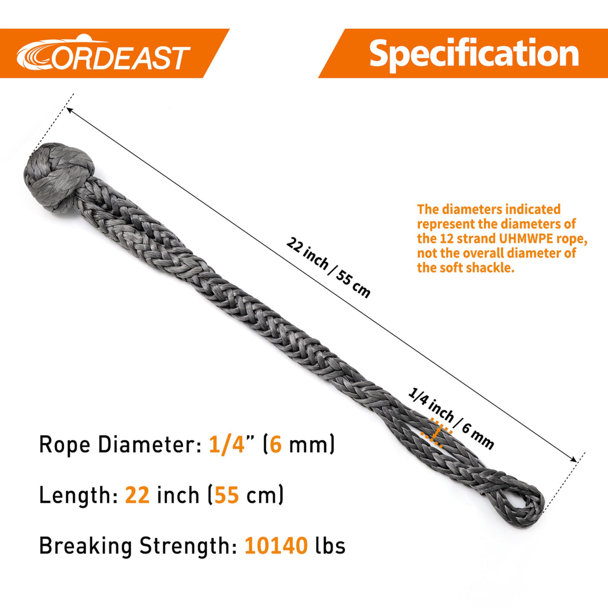 cordeast protective sleeve texture guard reducing abrasion and extending shackle life
