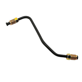 CORRBPEN brake line next to ruler displaying correct length and fitment accuracy