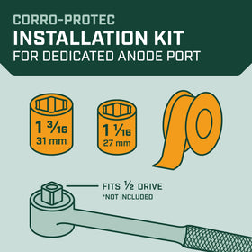 Corro-Protec close-up of 1-3/16 and 1-1/16 sockets, showing fit accuracy and durability