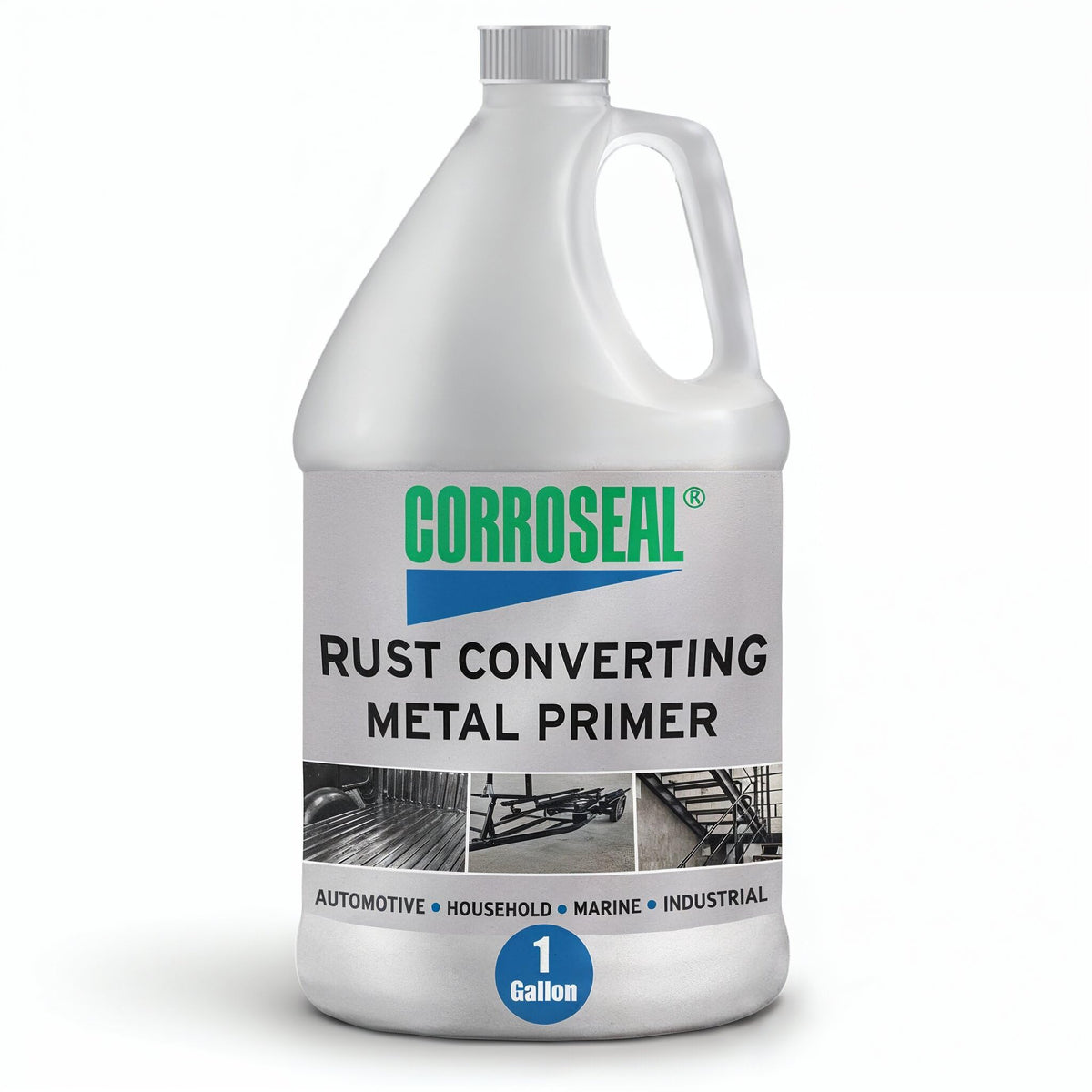 Corroseal gallon container front view showing brand and easy identification benefit