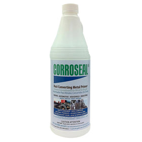 Corroseal quart container front label showing product and benefit
