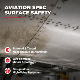 Corrosion Technologies cleaning landing gear area removing grease for safer maintenance