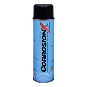 CorrosionX Aviation aerosol can front label showing product identity and usage benefit