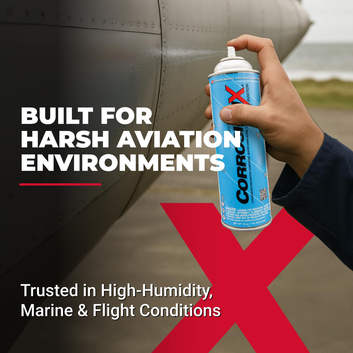CorrosionX Aviation migrating into rivet line to protect hidden metal from corrosion