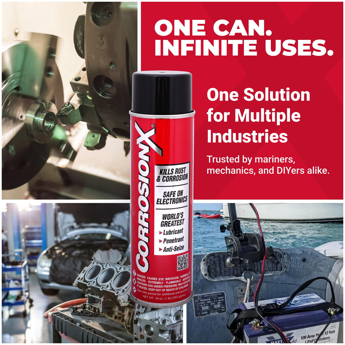 CorrosionX used on boat deck hardware offering coastal corrosion defense