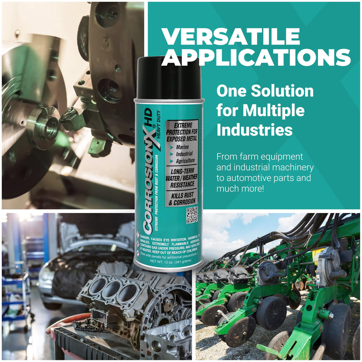 CorrosionX in dock setting protecting marine hardware from spray and harsh weather