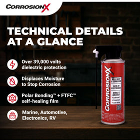 CorrosionX lubricating a marine hinge resisting salt spray wear