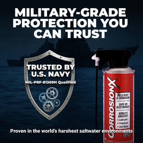 CorrosionX 6oz can beside hand tools showing compact portable size