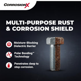CorrosionX nozzle close-up delivering precise spray for tight spots