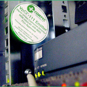 Cortec VpCI-111 stuck inside an electrical control box providing corrosion prevention