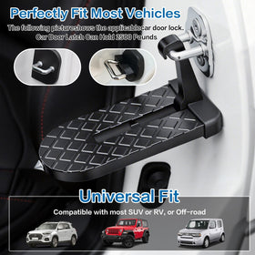 COSTECH image of hook engaging door latch showing protected rubber backing benefit