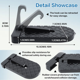 COSTECH folded step stored in trunk showing space-saving, easy storage benefit