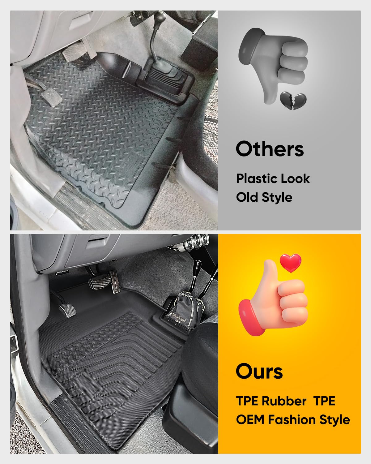 COTAZA passenger side edge detail delivering precise coverage