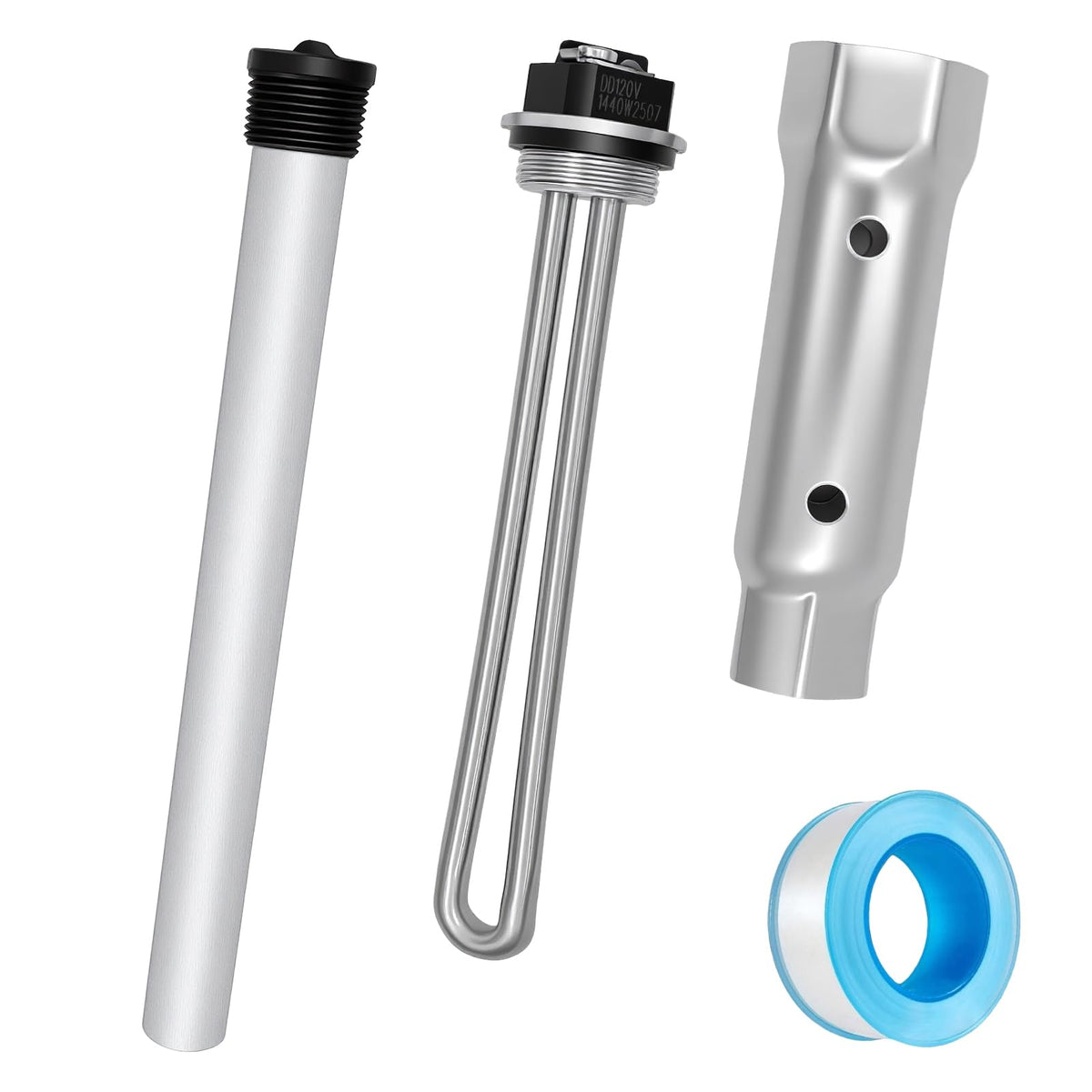 Cotisda kit front packaging showing included element anode wrench for easy identification and convenience