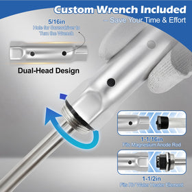 Cotisda 1-1/2 inch element wrench closeup with cross-bar design for added torque in tight RV spaces