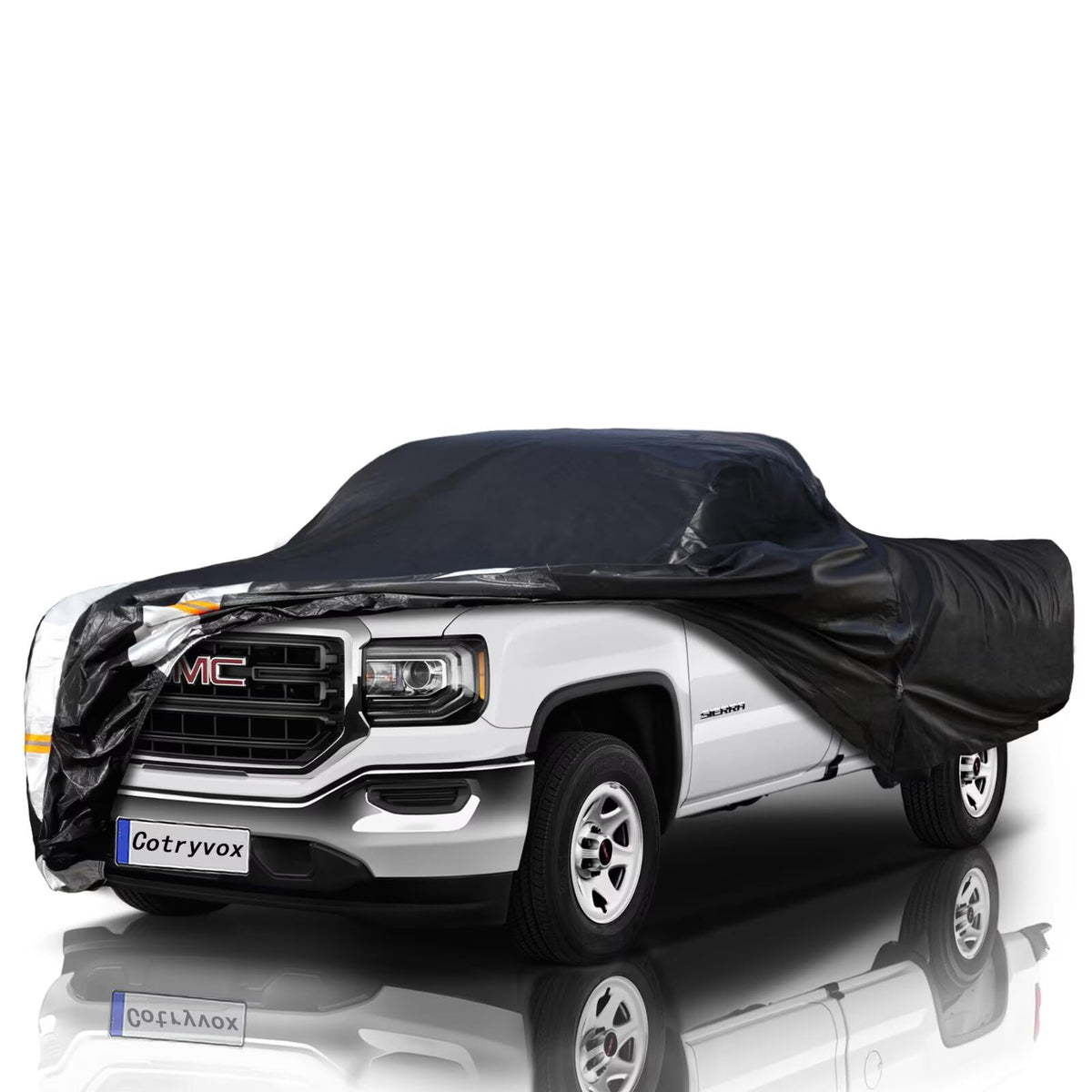 Cotryvox full cover on GMC Sierra front view showing fit and protection