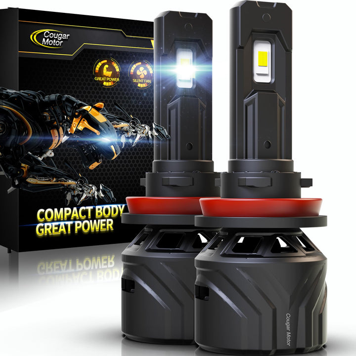 Cougar Motor front packaging showing two H11 bulbs and benefits