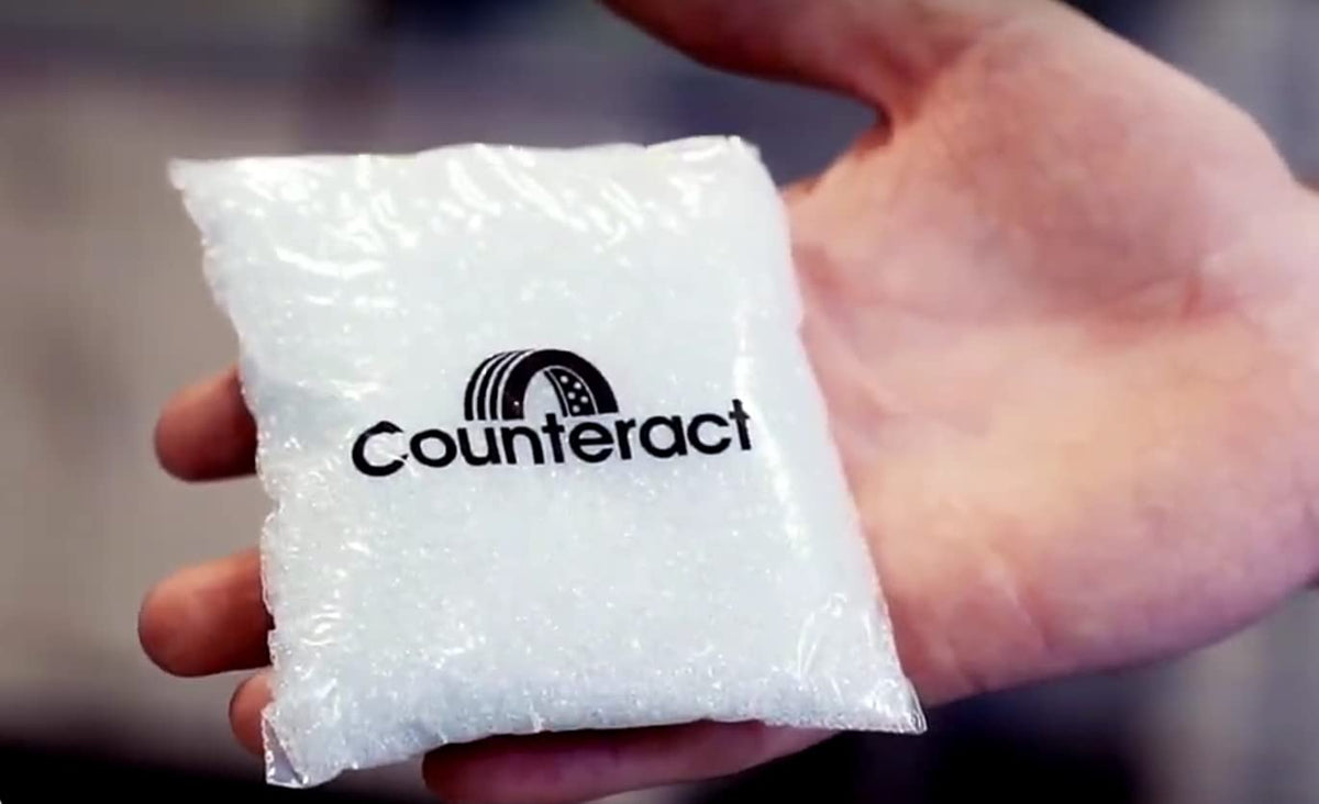 Counteract sealed bead bag placed inside tire during installation, improving balance without weights