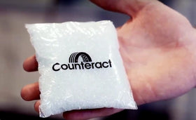 Counteract bag-in-tire installation demonstrating quick placement and minimal cleanup